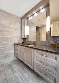 bathroom gallery: grey tile, grey