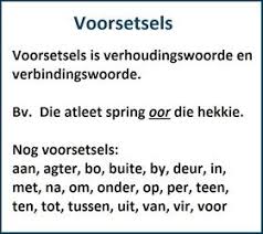 Voorsetsels Afrikaans Language First Grade Math Worksheets Writing Skills