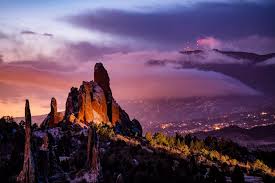 Leashed dogs are welcome—so long as you clean up after them. Garden Of The Gods At Night Lars Leber Photography