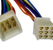Pre-Wired Connector: Flat Pin - 9 Cond. 18AWG