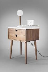 Nightstand Bedside Table With Two Drawers In Solid Walnut Wood Etsy Walnut Wood Board Bedside Table Scandinavian Walnut Bedside Table
