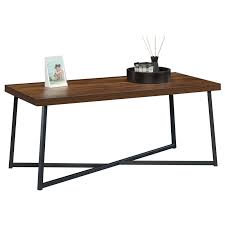 Sauder harbor view side table, indigo blue finish. Sauder Canton Lane Wood And Metal Coffee Table In Grand Walnut 425306