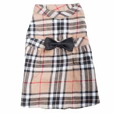 worthy dog tan plaid dog dress