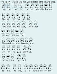 Yo Ho Yo Ho A Pirate S Life For Me Yo Ho A Pirate S Life For Me 6 Hole Tabs Ocarina Music Ocarina Tabs Song Sheet