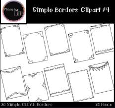 Simple border transparent images (2,761). Simple Borders Page Borders Set 4 By Made By Lilli Clipart Tpt