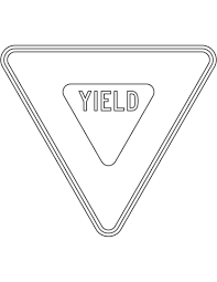 Yield Sign In The Usa Coloring Page Yield Sign Printable Signs Printable Signs Free