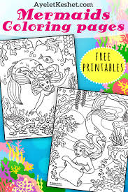 Here are more than 30 fabulous (and free!) mermaid coloring pages to download and print! Free Mermaids Coloring Pages Ayelet Keshet