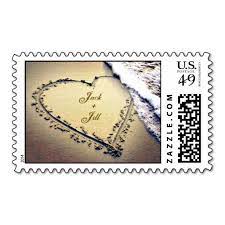 Love Sand Heart Beach Wedding Invitation Stamp Zazzle Com Wedding Invitation Stamp Invitation Stamp Beach Wedding Invitations