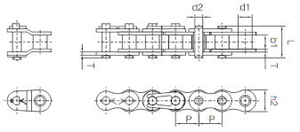 100 1c x 10ft cottered roller chain