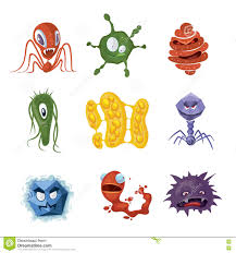 Caratteri Di Vettore Del Fumetto Dei Germi Del Virus Dei Batteri, Influenza E Microbi Degli Aiuti Illustrazione Vettoriale - Illustrazione di accumulazione, epidemia: 78720663