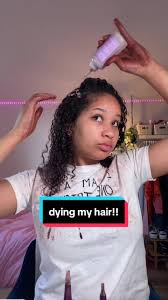 that blow dry was embarrassing😭 #dyingmthair #dyingmyhairathome  #darkandlovely #browncurlyhair