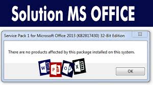 There Are No Products Affected By This Package Problem Solution Ms Office Youtube