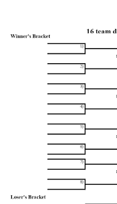 The bracket in the first layout runs from left to right, and is available in both landscape and portrait layouts. Printable 16 Team Double Elimination Bracket Interbasket