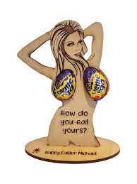 Over 18 Naughty Adults Easter Egg Holder boobs, Easter Creme Gift | eBay