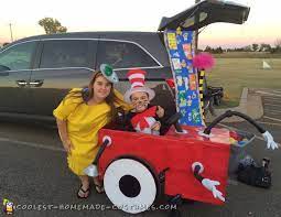 Awesome Homemade Wheelchair Costume From The Cat In The Hat Wheelchair Costumes Wheelchair Halloween Costumes Homemade Costumes