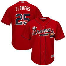 youth replica majestic tyler flowers red alternate jersey