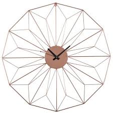 Copper Metal Wire Clock D80 Metal Clock Clock Gold Wall Clock