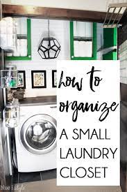 Convert a closet by adding extra shelves and rods, then use the backs of. Small Laundry Room Organization Ideas Blue I Style