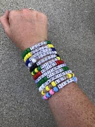 Individual alphabet beads & number beads alphabet beads and number beads can be purchased in mixed packages or in packages of single letter choose individual letter beads in order to spell a specific word, or choose mixed letters or numbers. Custom Zodiac Kandi Bracelet Kandi Rave Bracelet Letter Etsy Pony Beads Rave Bracelets Kandi Bracelets