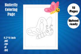 Four color process printing uses the subtractive primary ink colors of cyan, magenta, and ye. Butterfly Coloring Pages Toddlers Grafico Por Day Dreamer Creative Fabrica