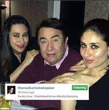 Karishma Kapoor Posted A Picture With Sister And Father On Instagram Bollywood Actors Movie Stars Kapoor Family