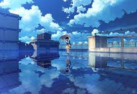 blue rooftop original アニメの風景 風景 海 イラスト