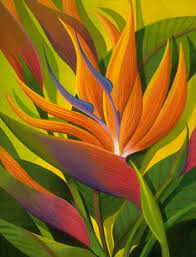 Bird Of Paradise Painting Inkspired Musings Paradise In A Flower Birds Of Paradise Flower Flower Art Hawaiian Art