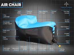 amazon com air chair by treadway rapid inflation compact lightweight inflatable air filled beach camping chair air chair game room chairs camping chairs