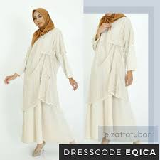 Dauky Gamis Dresscode Eqica Dress Wanita Muslim Shopee Indonesia