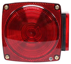 Optronics Combination Trailer Tail Light 6 Function Incandescent Red Lens Passenger Side Optronics Trailer Lights St8rb