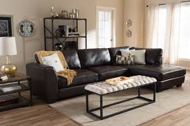 Ehrlich Sectional Maybe Too Big Leather Couches Living Room Brown Living Room Brown Living Room Decor