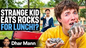 Strange Kid EATS ROCKS For SCHOOL LUNCH