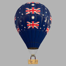 Australiaflag Parachute Polygon An Aeroplane 3d Design
