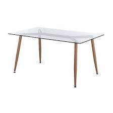 table rectangle l 150 cm spider verre but salleamanger sejour scandinave bois mobilier salon table decoration maison