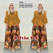 n e w koleksi bajudresskorea.com setelan celana kulot terbaru dengan bahan kombinasi katun dan sifon yang nyaman dipakai, kekinian, cantik dan modis. Jual Setelan Kulot Muslim Murah Harga Terbaru 2021