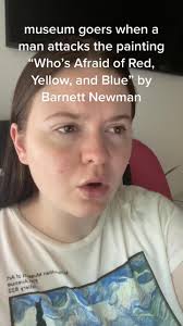 Barnett Newman Painting Being Destroyed