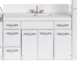 dolls house 1950's white double sink