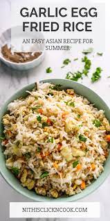 Garlic Egg Fried Rice Recipe Fried Rice Easy Lunch Recipes Lunch Recipes