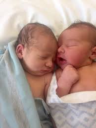 Twin sisters give birth to baby boys