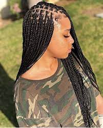 Left down the look can be used for an event or a casual day. African Hair Braiding Styles Pictures 2019 25 Amazing African Hair Braiding Box Braids Styling African Braids Hairstyles Box Braids Hairstyles For Black Women