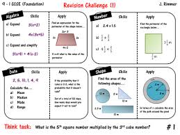 Gcse Maths Revision Foundation 9 1 Placemats Bundle Of 6 Sets Gcse Math Gcse Maths Revision Maths Starters