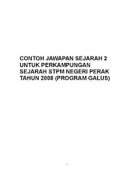 Lada hitam dan lada putih. Esay Sejarah 2