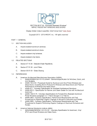 Section 08 57 00 Hurricane Resistant Windows Impact