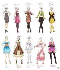 This is one of the difficulties i had to overcome when i first started to draw anime. Various Female Clothes By Meago On Deviantart Anime Outfits Art Clothes Drawing Anime Clothes
