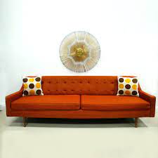 Orange Sofa Mid Century Modern Free Shipping Mid Century Sofa Mid Century Modern Sofa Retro Sofa