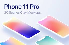 Phone 11 Pro 20 Clay Mockups In 2020 Iphone Mockup Mockup Clay