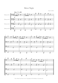 We give you a sheet of letter notes to help you learn this beautiful christmas carol. Silent Night Easy Sheet Music For Cello Quartet 8notes Com