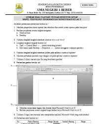 Soal uas siskom kelas 10 semester 1. Soal Pilihan Ganda Sistem Komputer Kelas X Semester 2