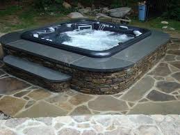 Sunk In Hot Tub Hot Tub Backyard Hot Tub Patio Sunken Hot Tub