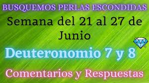 We would like to show you a description here but the site won't allow us. Busquemos Perlas Escondidas Semana Del 21 Al 27 De Junio Deuteronomio 7 Y 8 Youtube